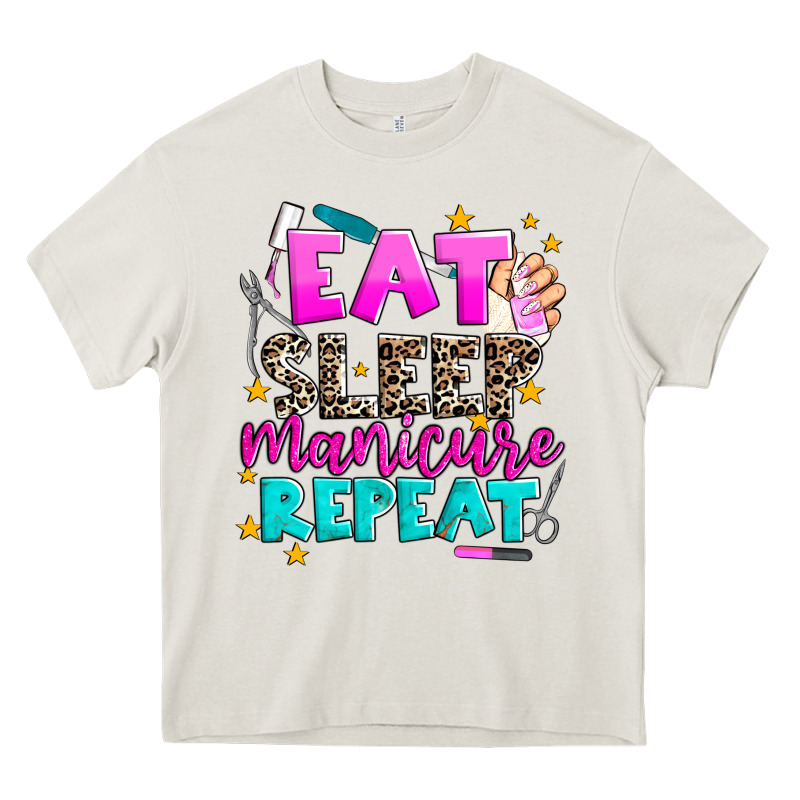 Eat Sleep Manicure Repeat Heavy Core Tee by AdoDesignShop | Teevron