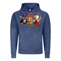 Vintage Denim Happy Hallothanksmas goats Vintage Hoodie - NancyCooperArtShop