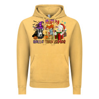 Vintage Mustard Happy Hallothanksmas goats Vintage Hoodie - NancyCooperArtShop