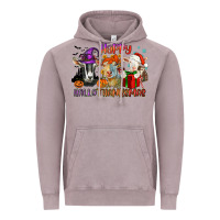 Vintage Zinc Happy Hallothanksmas goats Vintage Hoodie - NancyCooperArtShop