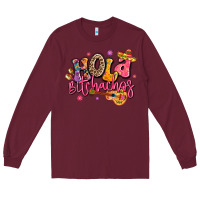Burgundy hola bitchachos mexico cinco de mayo Long Sleeve Tee - LillyAllenDesigns