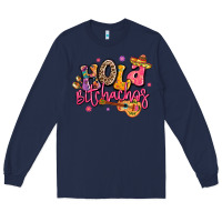 Navy hola bitchachos mexico cinco de mayo Long Sleeve Tee - LillyAllenDesigns