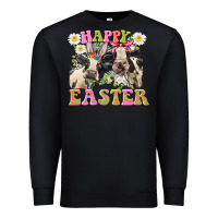 Black Happy Easter Heifers Easter Day Premium Sweatshirt - CowGirlArtShop