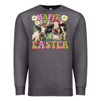Charcoal Heather Happy Easter Heifers Easter Day Premium Sweatshirt - CowGirlArtShop