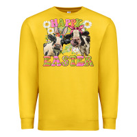 Lemon Happy Easter Heifers Easter Day Premium Sweatshirt - CowGirlArtShop