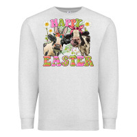Oatmeal Heather Happy Easter Heifers Easter Day Premium Sweatshirt - CowGirlArtShop