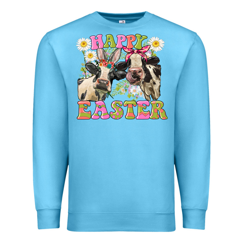 Happy Easter Heifers Easter Day Premium Sweatshirt by CowGirlArtShop | Teevron