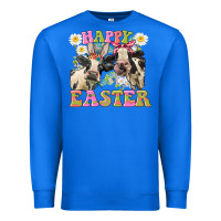 True Royal Happy Easter Heifers Easter Day Premium Sweatshirt - CowGirlArtShop