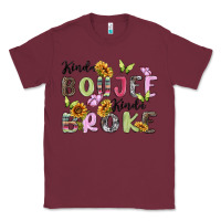 Burgundy kinda boujee kinda broke Classic Tee - MaliasSmallBusiness