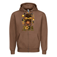 Chestnut 2024 happy new year  afro messy bun Zipper Hoodie - texasbilliewilder