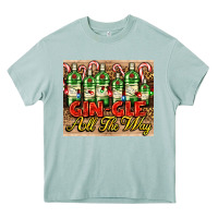 Arona GIN GLE Christmas gin bottles Heavy Core Tee - AdoDesignShop
