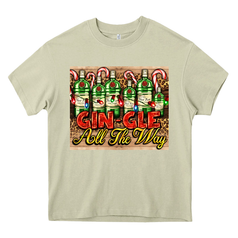 Gin Gle Christmas Gin Bottles Heavy Core Tee by AdoDesignShop | Teevron