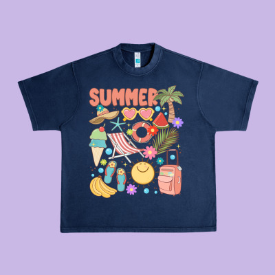 Retro Summer Urban Heavy Tee Designed By Jahusdesignshop