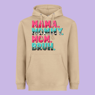 Mama Mommy Mom Bruh Mother's Day Heavyweight Hoodie Designed By Cowgirlartshop
