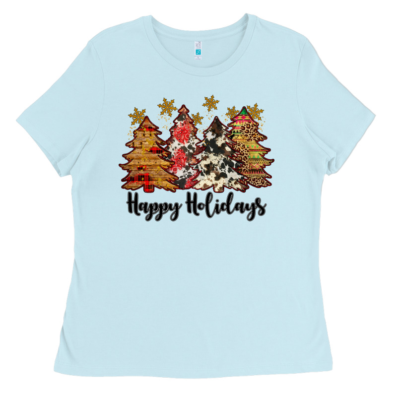 Happy Holidays Ladies Tee by JahusDesignShop | Teevron