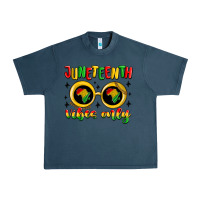 Midnight Navy juneteenth vibes only Urban Heavy Tee - MaliasSmallBusiness