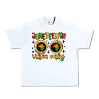 White juneteenth vibes only Urban Heavy Tee - MaliasSmallBusiness
