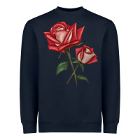 Navy Love Rose Heavyweight Sweatshirt - LillyAllenDesigns