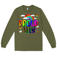 Army Green proud ally Long Sleeve Tee - LillyAllenDesigns