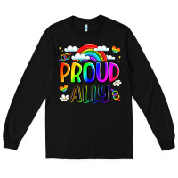 Black proud ally Long Sleeve Tee - LillyAllenDesigns
