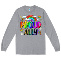 Heather Grey proud ally Long Sleeve Tee - LillyAllenDesigns