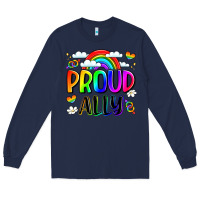 Navy proud ally Long Sleeve Tee - LillyAllenDesigns