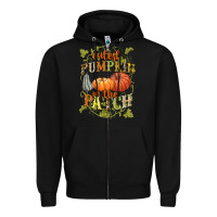 Black Cutest pumpkin in the patch Zipper Hoodie - NancyCooperArtShop