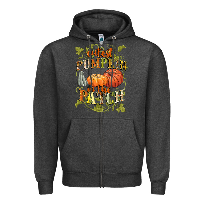 Cutest Pumpkin In The Patch Zipper Hoodie by NancyCooperArtShop | Teevron