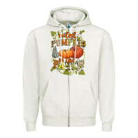 Oatmeal Heather Cutest pumpkin in the patch Zipper Hoodie - NancyCooperArtShop