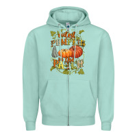 Seafoam Cutest pumpkin in the patch Zipper Hoodie - NancyCooperArtShop