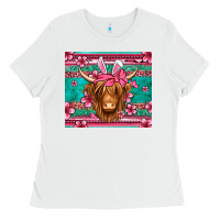 White easter longhaired cow Ladies Tee - Jasminsmagicworld