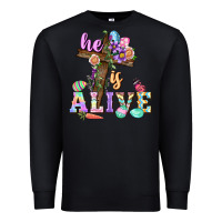 Black He is alive Easter Day Premium Sweatshirt - CowGirlArtShop