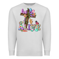 Dove Grey He is alive Easter Day Premium Sweatshirt - CowGirlArtShop