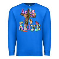True Royal He is alive Easter Day Premium Sweatshirt - CowGirlArtShop