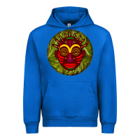 Cobalt african masks round earrings 4 Urban Hoodie - BundleAndBundleShop