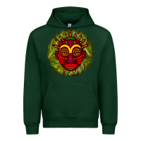 Forest Green african masks round earrings 4 Urban Hoodie - BundleAndBundleShop