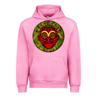 Fuchsia Pink african masks round earrings 4 Urban Hoodie - BundleAndBundleShop