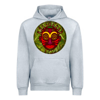 Heather Grey african masks round earrings 4 Urban Hoodie - BundleAndBundleShop