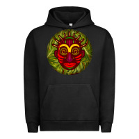 Pigment Black african masks round earrings 4 Urban Hoodie - BundleAndBundleShop
