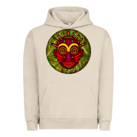Pigment French Oak african masks round earrings 4 Urban Hoodie - BundleAndBundleShop