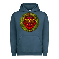 Pigment Midnight Navy african masks round earrings 4 Urban Hoodie - BundleAndBundleShop
