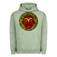 Pigment Oil Green african masks round earrings 4 Urban Hoodie - BundleAndBundleShop