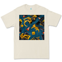 Bone construction vehicles seamless pattern Premium Tee - BundleAndBundleShop