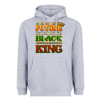 Heather Grey Future black king Heavyweight Hoodie - HowdyJamesFarm