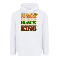 White Future black king Heavyweight Hoodie - HowdyJamesFarm