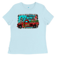 Baby Blue truck merry christmas Ladies Tee - JahusDesignShop