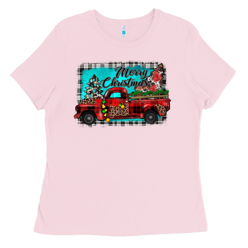 Truck Merry Christmas Ladies Tee by JahusDesignShop | Teevron