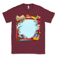 Burgundy school your text here Classic Tee - NancyCooperArtShop