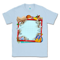 Dusty Blue school your text here Classic Tee - NancyCooperArtShop
