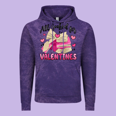 All Booked For Valentines Vintage Hoodie Designed By Maliassmallbusiness